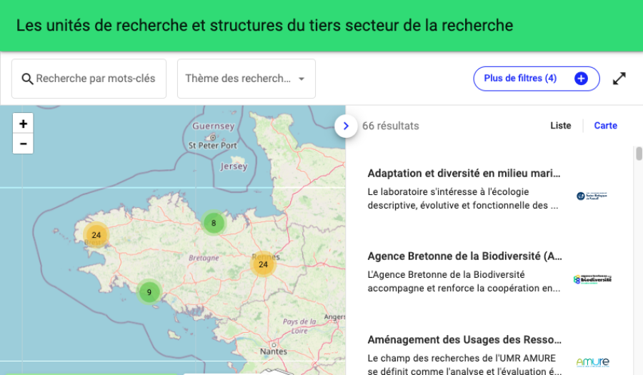 Annuaire de la recherche-action dans les espaces naturels bretons