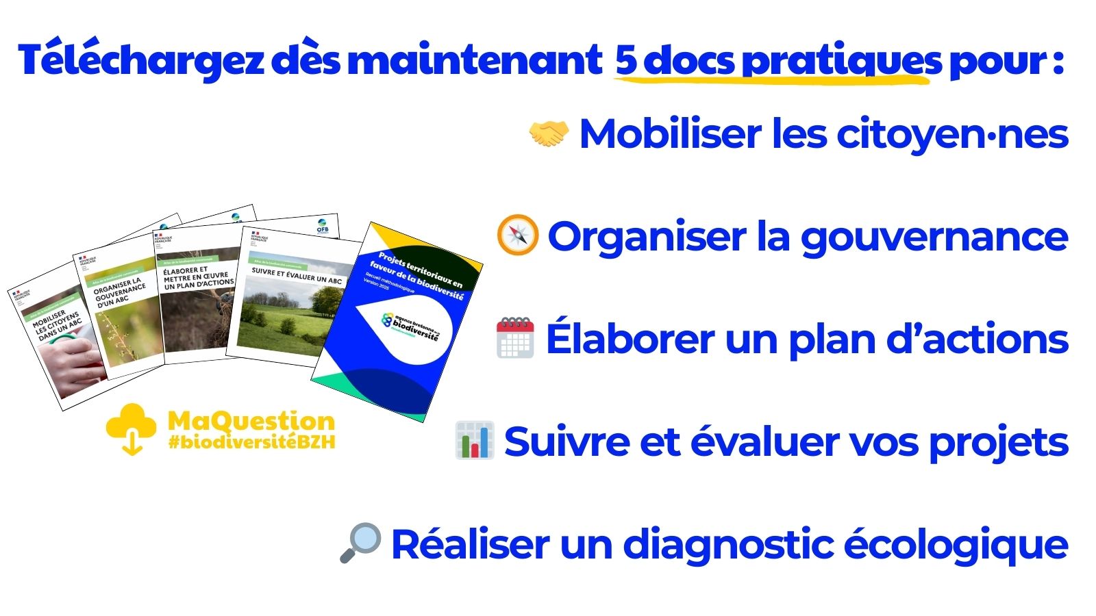 Télécharger 5 docs pratiques pour les projets biodiversité en Bretagne