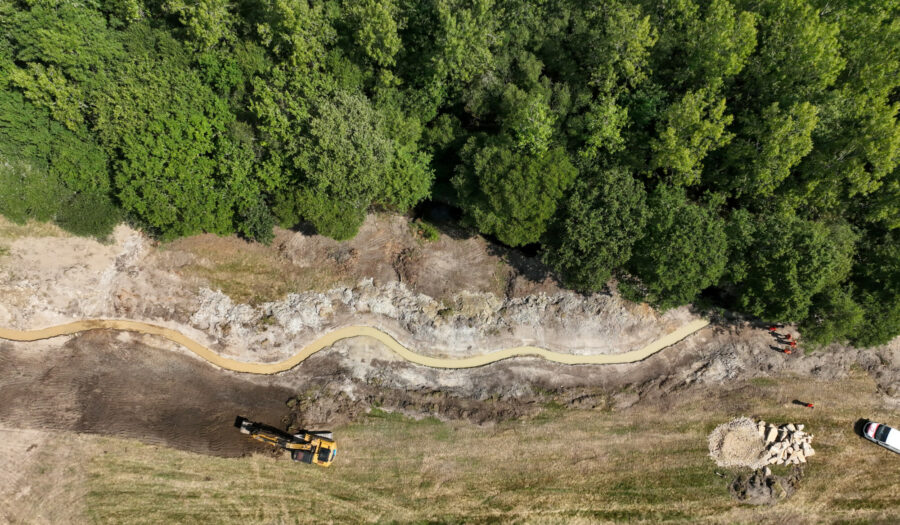 Renaturation d'un cours d'eau à Ploeren (56) ©GMVA